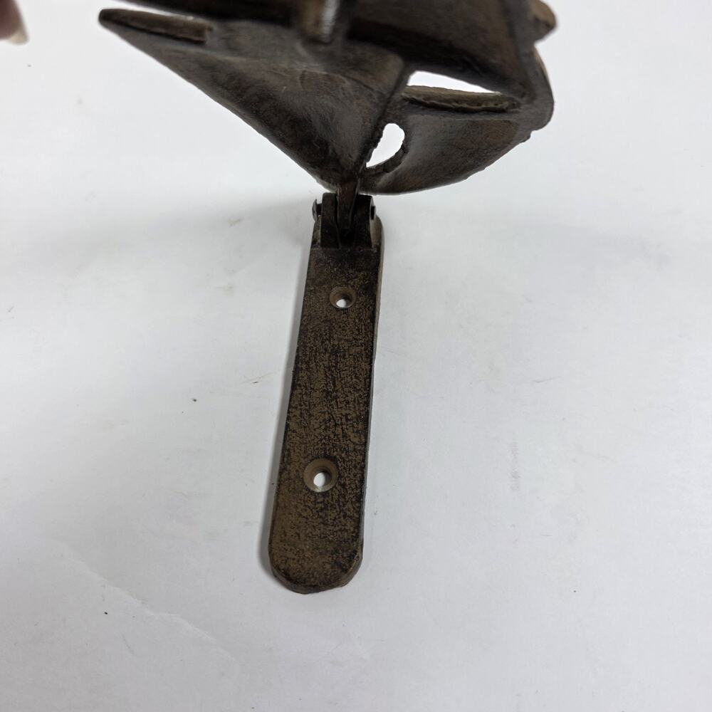 Cast Iron Antique Style Nautical Sail Boat Door Knocker Rustic Coastal Decor - Picture 4 of 9